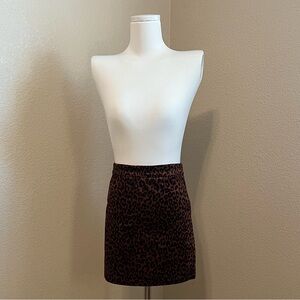 Honey Punch Brown Leopard Pencil Skirt